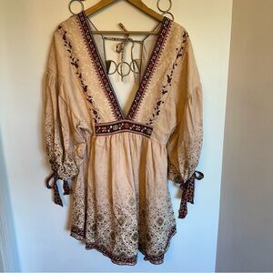 NWT Agua Bendita Alex Kezia Mini Dress Womens Size Large Floral Beachy  Defect